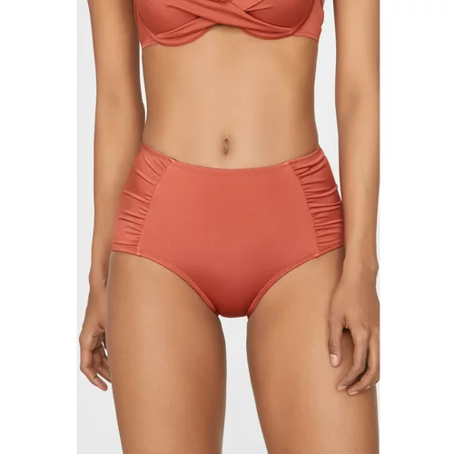 Koton Women's Red Pleated Bikini Bottom