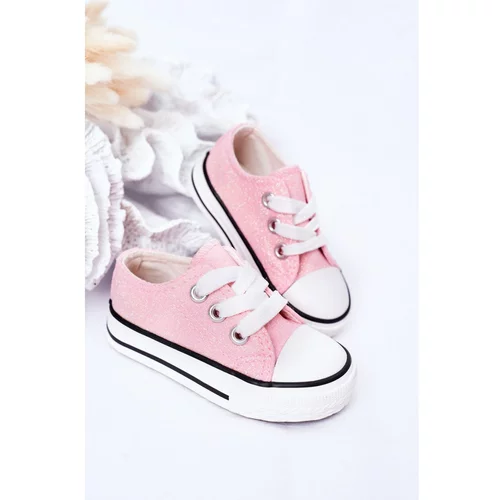 Kesi Children's Glitter Sneakers Pink Bling-Bling