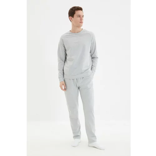 Trendyol Gray Men's Regula Fit Pajamas Set
