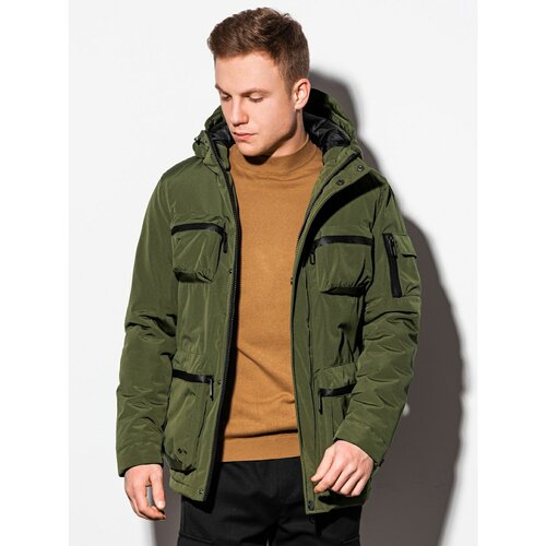 Ombre Odjeća Muška zimska prošivena jakna C450 crna | kaki Cene