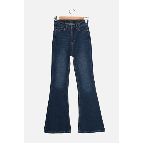 Trendyol Blue Petite High Waist Flare Jeans Slike