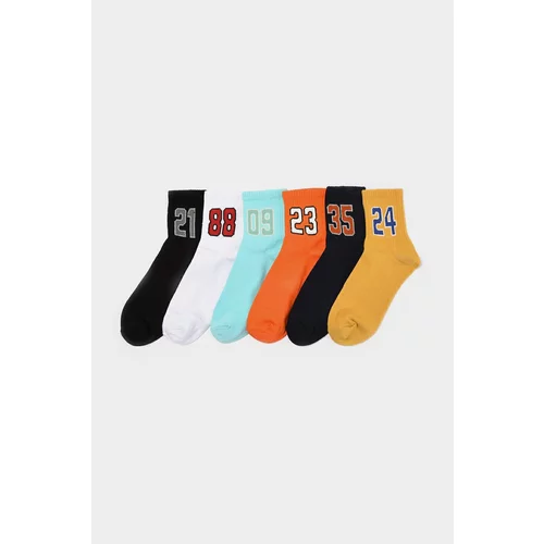 Trendyol Multicolor Men's 6 Pack College Socks