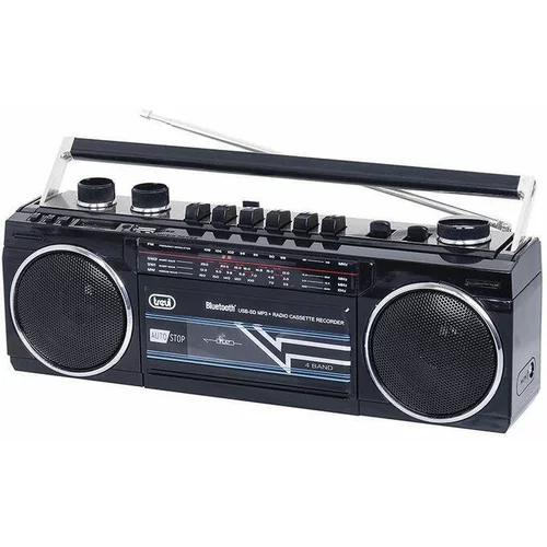 Trevi radijski kasetofon s tehnologijo Bluetooth RR 501 BT, črn