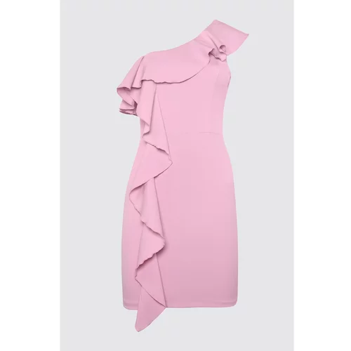 Trendyol Pink-Lila Flywheel Detailed Dress