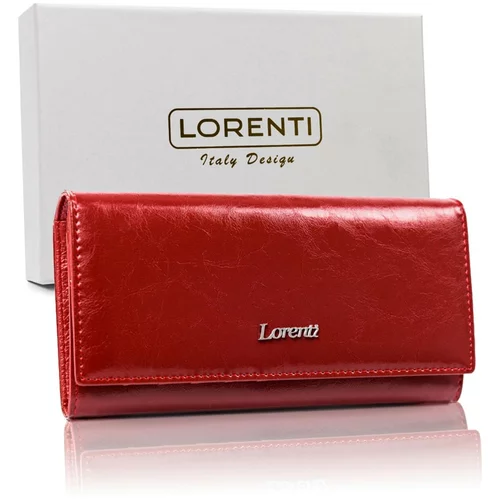 Fashionhunters Women's large red leather wallet