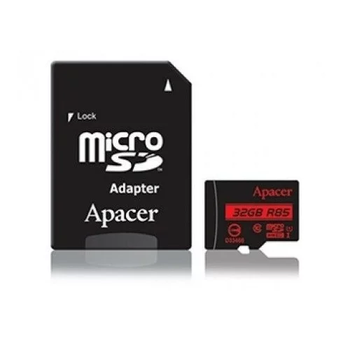 Apacer Pomnilniška kartica microSD HC 32GB UHS-I U1 R85 Class 10 + adapter AP32GMCSH10U5-R