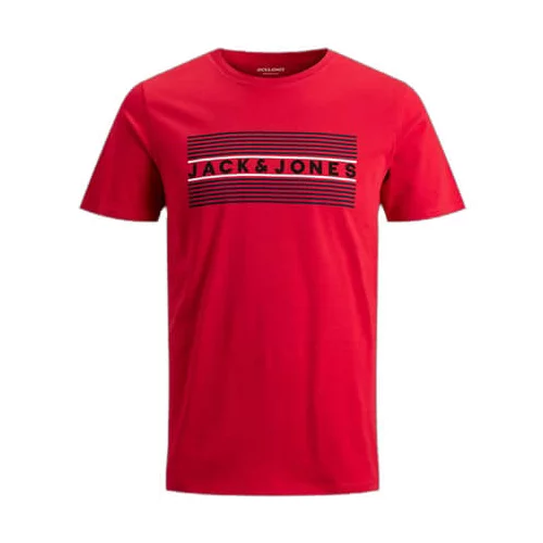 Jack & Jones otroška majica logo tee crew rdeča