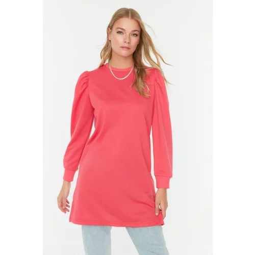 Trendyol Pink Sleeve Detailed Knitted Tunic
