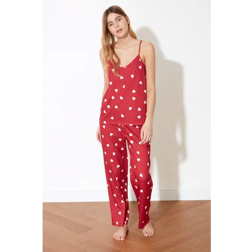 Trendyol Ženska pižama komplet Heart patterned
