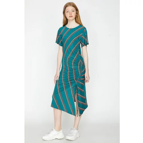 Koton Women's Green Striped Dress