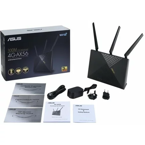 Asus brezžični usmerjevalnik 4G-AX56 AX1800 LTE Router 90IG06G0-MO3110
