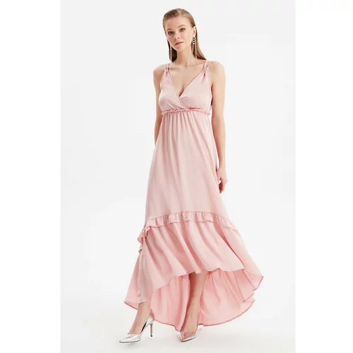 Trendyol Dried Rose Strap Detailed Evening Dress & Graduation Gown