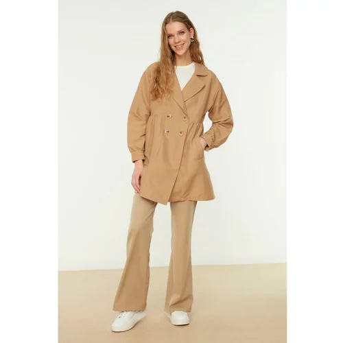 Trendyol Brown Pocket Detailed Woven Trench Coat