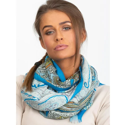Fashionhunters Blue scarf with prints