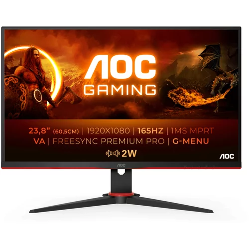 AOC GAMING AOC 24G2SAE/BK 23.8" Gaming Monitor 165 Hz 1ms MPRT Freesync Premium