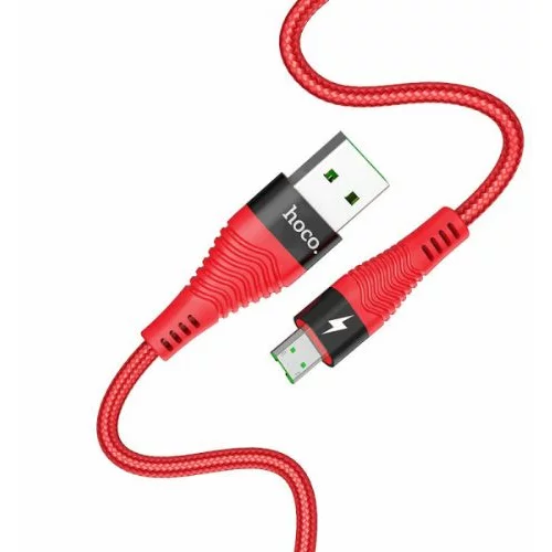 Hoco podatkovni kabel U53 Flash Type C 1,2m QC 5A pleten rdeč