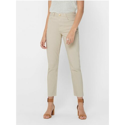 Only Beige Straight Fit Jeans Emily Cene