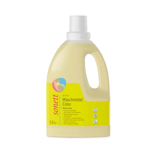 Sonett Tekoči detergent za pisana oblačila meta in limona - 1,50 l