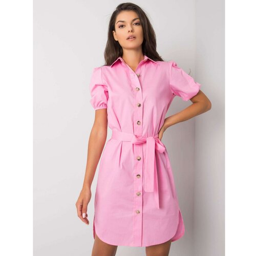 Fashionhunters Pink shirt dress Cene