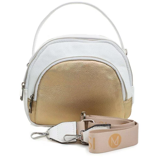 Fashionhunters Women's white-gold handbag with an ear