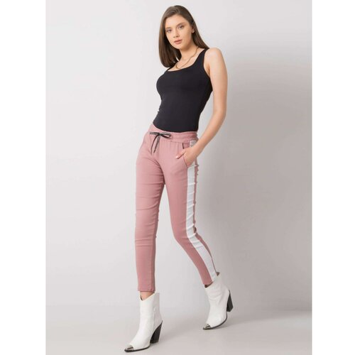 Fashionhunters Dirty pink women's pants Cene