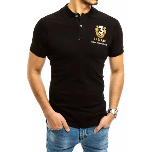 DStreet Men's black polo shirt PX0359