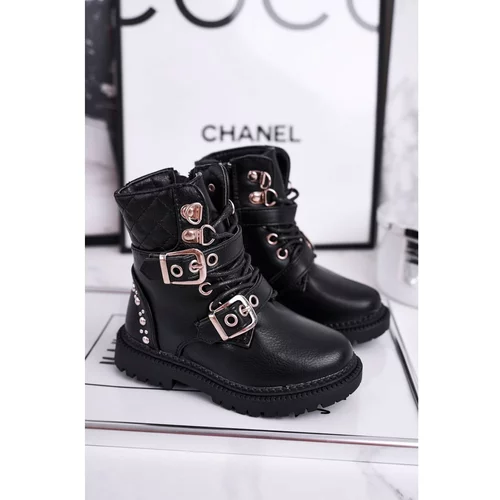 Kesi Children's Boots Warm With Fur Black Dolly
