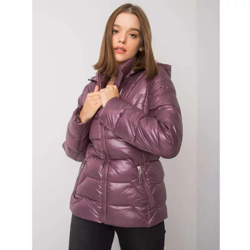 Fashionhunters Purple hooded jacket