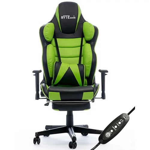 Bytezone gaming stol Hulk BZ5963G masažna blazina (črno-zelen)