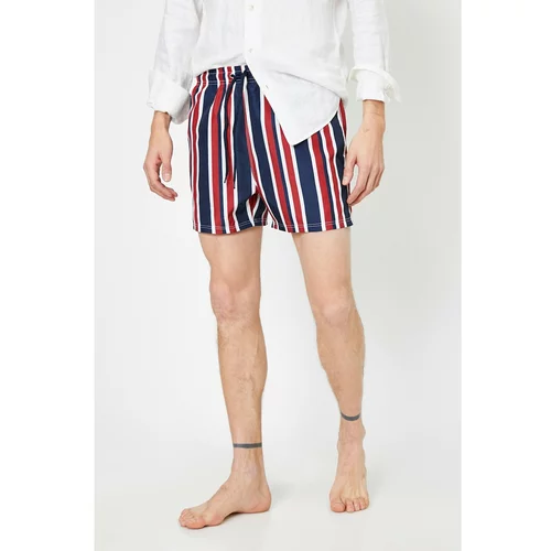 Koton Men's Red Striped Shorts Swimwear