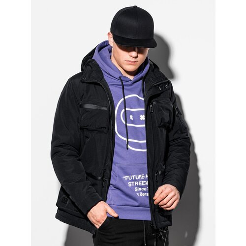 Ombre Odjeća Muška zimska prošivena jakna C450 crna | bela Cene