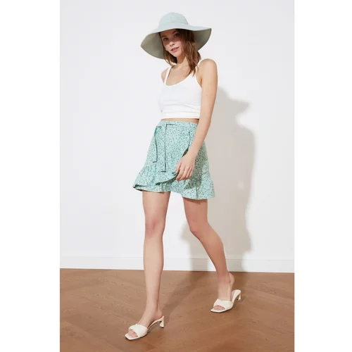 Trendyol Mint Ruffled Skirt