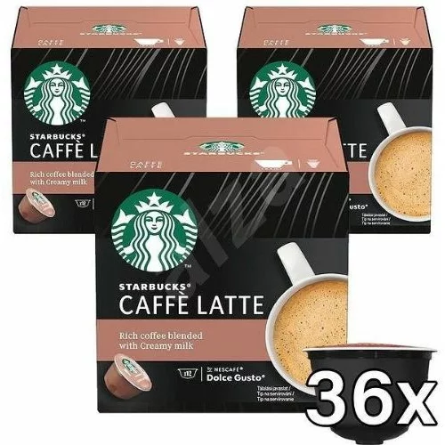 Nestle kavne kapsule dg starbucks caffe latte, 3 x 12 kapsul