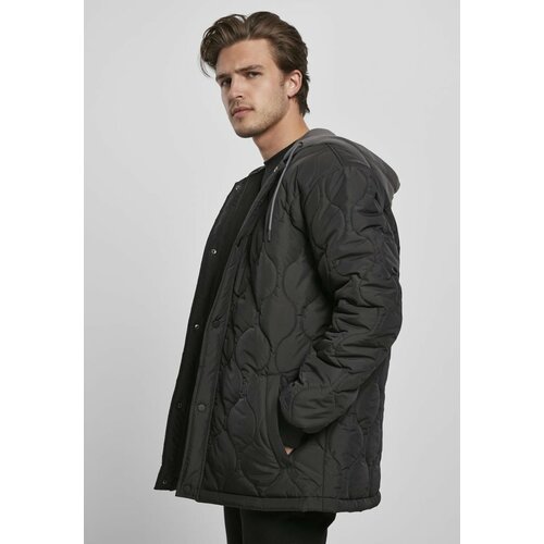 Urban Classics Quilted Hooded Jacket Black  Cene