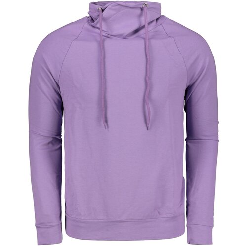 Trendyol lilac men's shawl collar regular fit sweatshirt  Cene