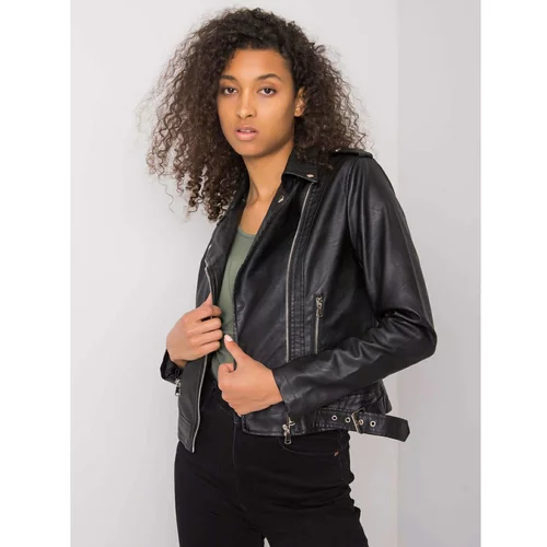 Fashionhunters Black women's biker jacket