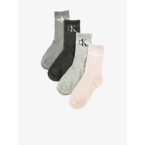 Calvin Klein Set of women's socks in pink and gray - Women
