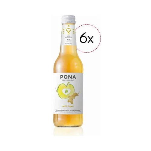 PONA Bio-sadni sok jabolka-ingver - 6 steklenic