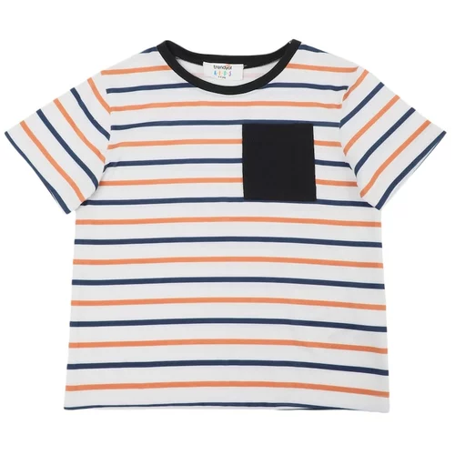 Trendyol Blue Striped Boy Knitted T-Shirt