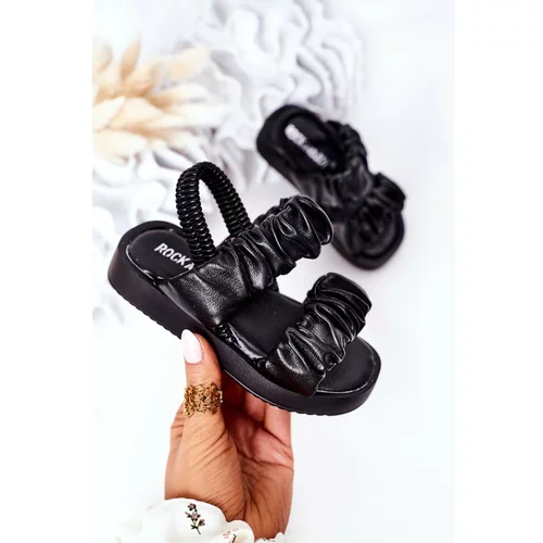 Kesi Children's Sandals With Drawstring Black Sweetness