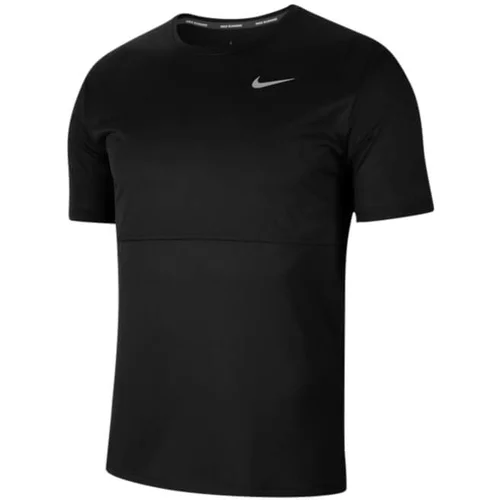 Nike moška tekaška majica MAJICA KR BREATHE RUN TOP SS Črna