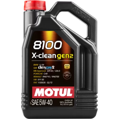 Motul Olje 8100 X-Clean Gen2 5W40 5L