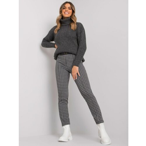 Fashionhunters black and gray checked trousers  Cene