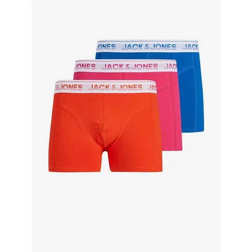 Jack & Jones Set of three boxers in blue, pink and orange Fl - Men