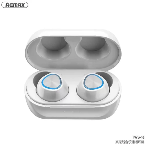 Remax Brezžične bluetooth slušalke TWS z mikrofonom in polnilno postajo bele