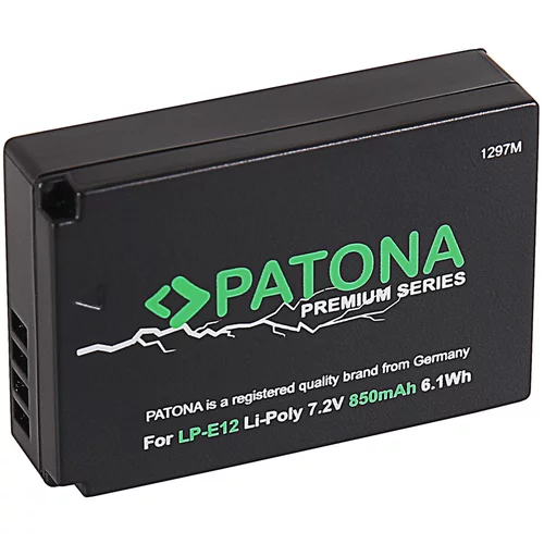 Patona Baterija LP-E12 za Canon EOS 100D / EOS M, 850 mAh