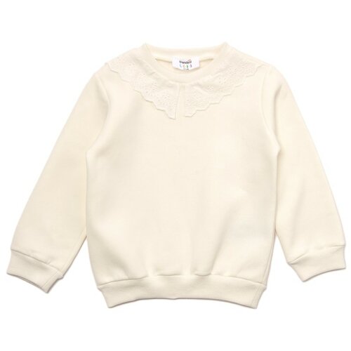 Trendyol ecru embroidered girl knitted slim sweatshirt  Cene