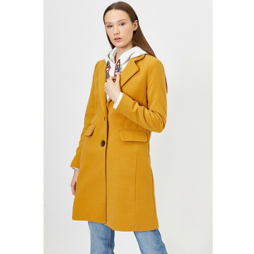 Koton Ženski detalj kaput sa žutim gumbima siva | narandžasta  Cene