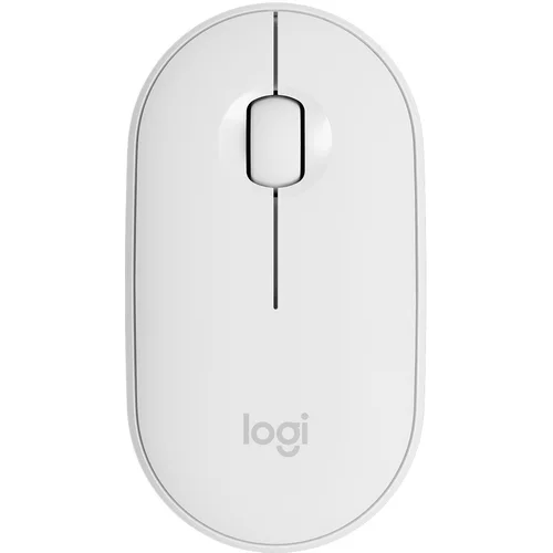 Logitech Pebble m350 brezžična bluetooth optična bela miška