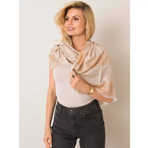 Fashionhunters Scarf with beige and pink stripes